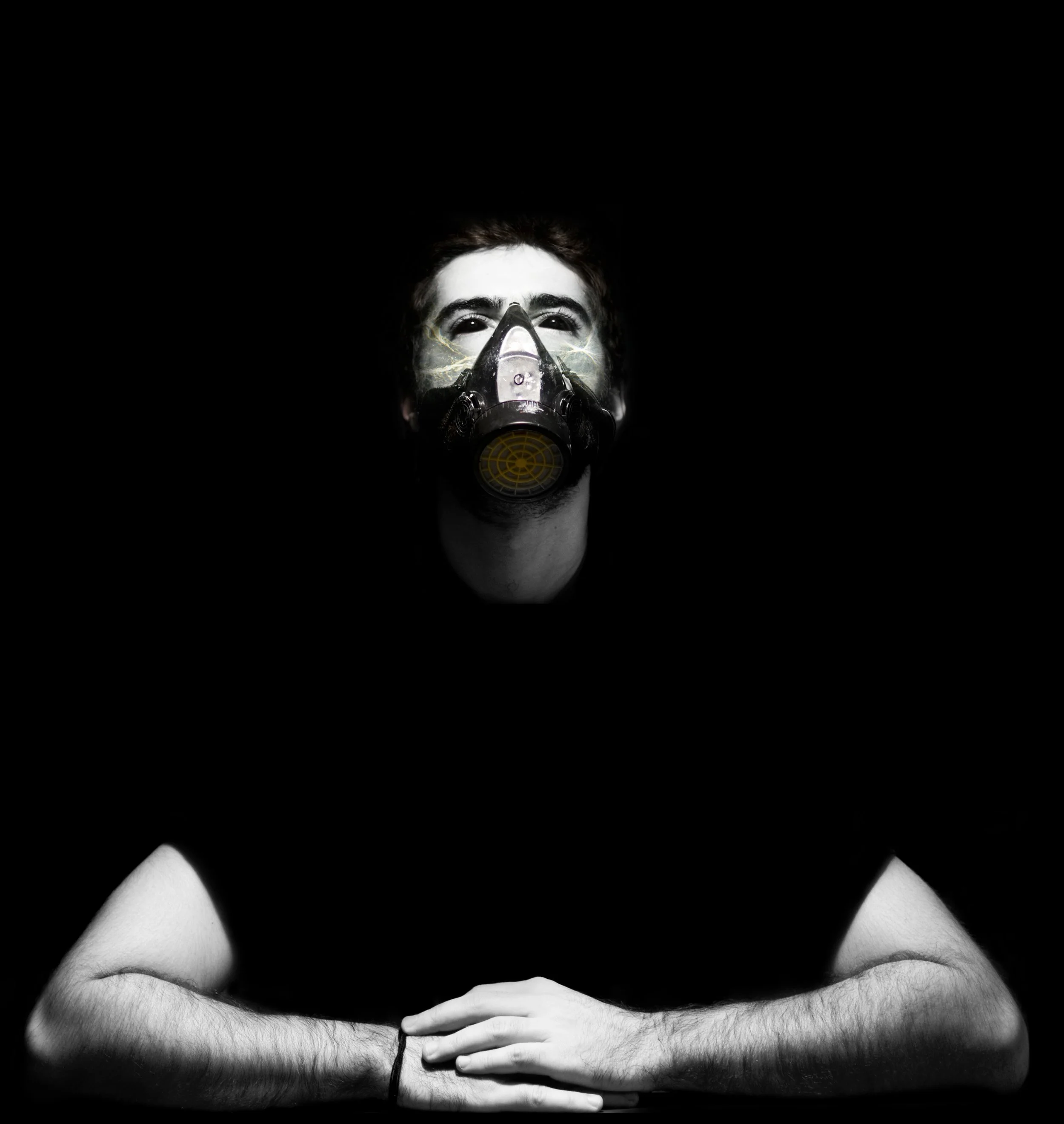 Masked figure from the Mutations series